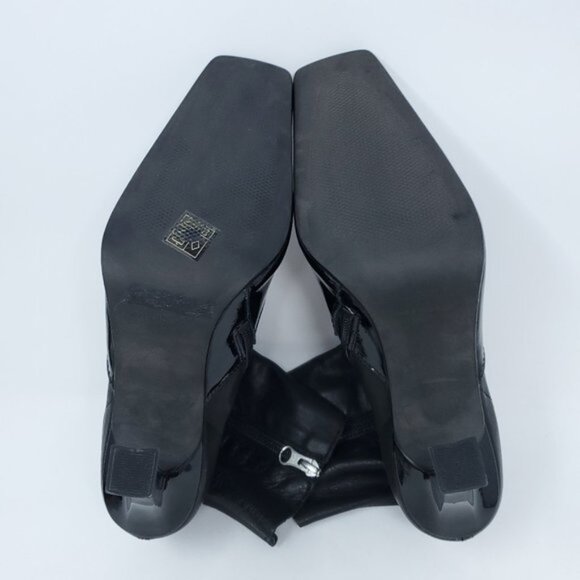 L'INTERVALLE Orabelle Black Patent Leather Stiletto Ankle Boots EU 40/US 9-9.5 - Picture 7 of 10